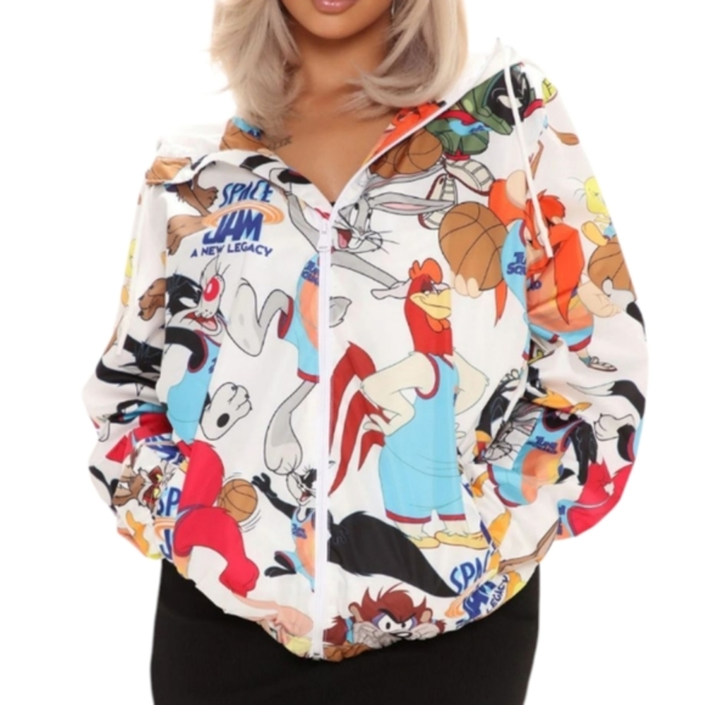 Members Only Space Jam A New Legacy Looney Tunes Characters Jacket Size M